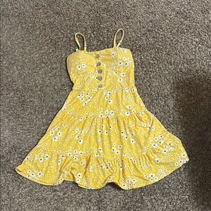 YELLOW FLOWER PRINT DRESS *JUNIORS SMALL*